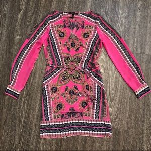 Bcbg max Azria Freya dress pink paisley XS